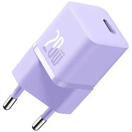 Incarcator retea Baseus GaN5 Mini, 20W, USB-C, Fast Charger (Violet)