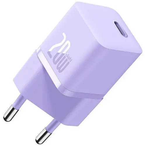 Incarcator retea Baseus GaN5 Mini, 20W, USB-C, Fast Charger (Violet)