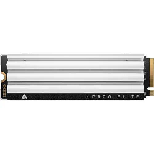 SSD Corsair MP600 Elite Heatsink, 2TB, PCIe 4.0 x4 M.2 2280, Optimizat pentru PlayStation 5 (Alb)
