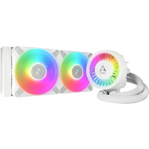 Cooler CPU Arctic Freezer III 280 A-RGB, Racire cu lichid, iluminare aRGB, 2x 140mm, 1900 rpm, PWM (Alb)