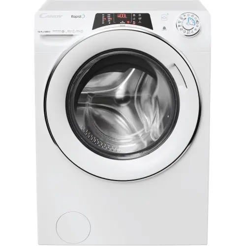 Masina de spalat rufe cu uscator Candy Rapido ROW41494DWMCT-S, 14/9 kg uscare, 1400 RPM, Wi Fi, Quick & Clean, Motor Inverter, Steam, Clasa A (Alb)