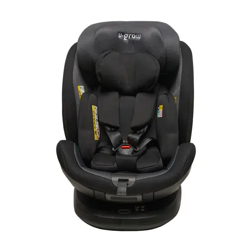Scaun auto U-grow, i-Size, rotativ 360, Isofix, 0-36 kg, 40-150 cm (Negru)