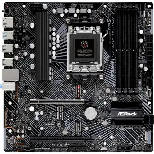 Placa de baza ASRock B650M PG LIGHTNING, AM5, DDR5, mATX