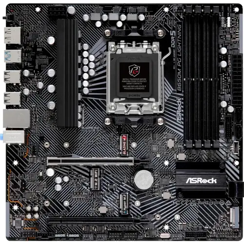 Placa de baza ASRock B650M PG LIGHTNING, AM5, DDR5, mATX