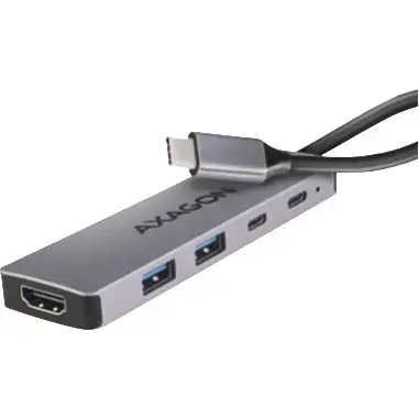 Hub USB Axagon HMC-5H, HDMI, 2x USB-A, 1x USB-C, PD 100W (Argintiu)