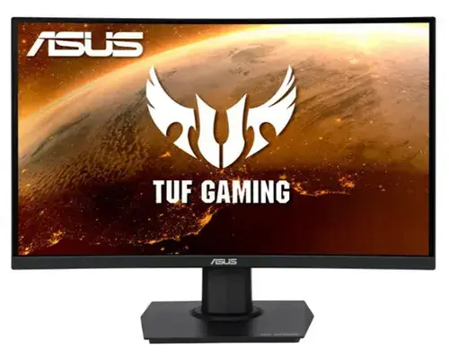 Monitor Gaming VA LED ASUS 23.6inch VG24VQE, Full HD (1920 x 1080), HDMI, DisplayPort, Boxe, Ecran Curbat, 165 Hz, 1 ms (Negru)