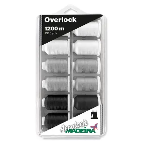 Blisterbox 12 papiote ata de surfilat Aerolock No.125 Madeira 8092