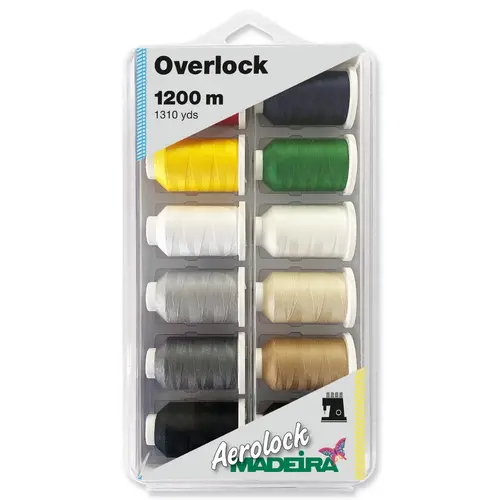 Blisterbox 12 papiote ata de surfilat Aerolock No.125 Madeira 8098