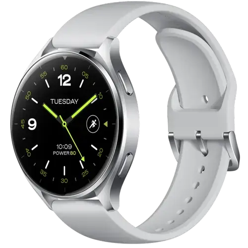 Smartwatch Xiaomi Watch 2, Ecran AMOLED 1.43inch, 2GB RAM, 32GB Flash, Bluetooth, Wi-Fi, GPS, Waterproof 5 ATM, Google Wear OS, Curea TPU (Argintiu)