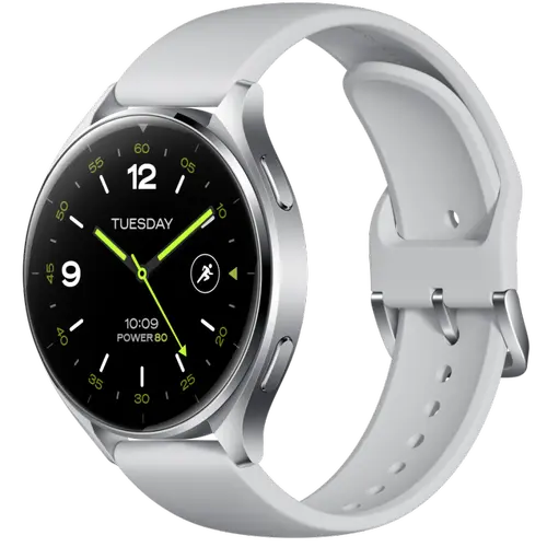 Smartwatch Xiaomi Watch 2, Ecran AMOLED 1.43inch, 2GB RAM, 32GB Flash, Bluetooth, Wi-Fi, GPS, Waterproof 5 ATM, Google Wear OS, Curea TPU (Argintiu)
