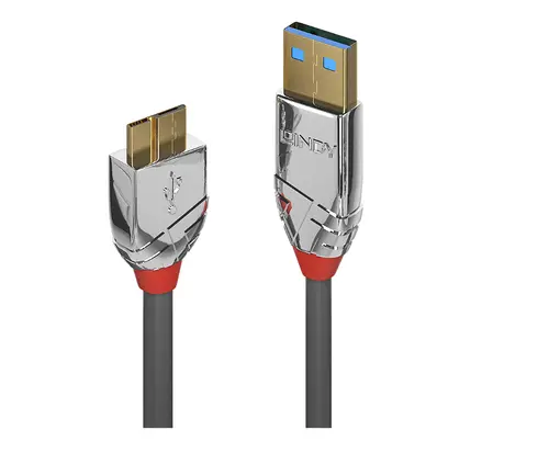 Cablu Lindy LY-36656, USB 3.2  Type A - Micro-B, latime de banda 5Gbps, 0.5m