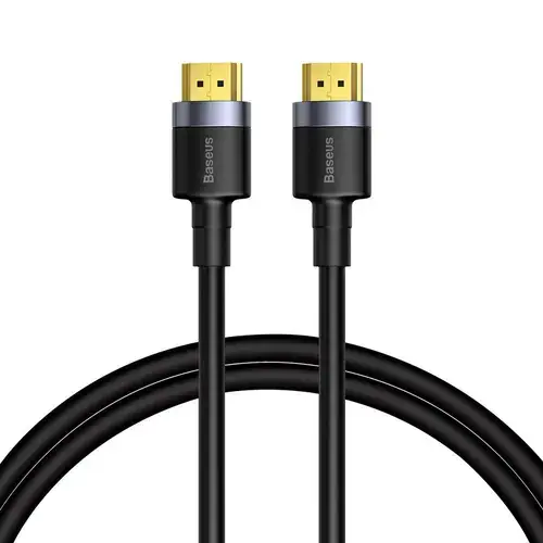 Cablu HDMI  Baseus Cafule, HDMI (T) la HDMI (T), rezolutie maxima 4K UHD (3840 x 2160) la 60 Hz, conectori auriti, 2m, Negru