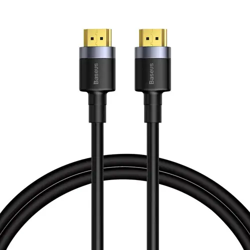 Cablu HDMI  Baseus Cafule, HDMI (T) la HDMI (T), rezolutie maxima 4K UHD (3840 x 2160) la 60 Hz, conectori auriti, 2m, Negru