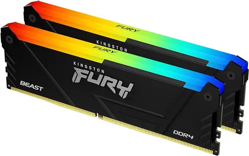 Memorie RAM Kingston Fury Beast, DIMM, DDR4, 16GB, 3200MHz, CL16, 1.35V, Kit