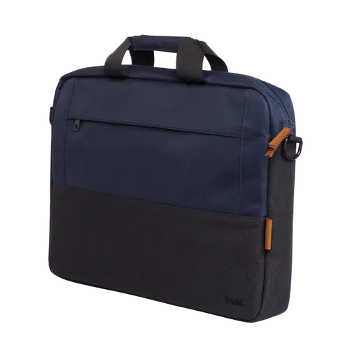 Geanta laptop Trust Lisboa  15.6inch,2 compartimente, material POM, RPET Polyester, RPET, volum 2.1 L, Albastru