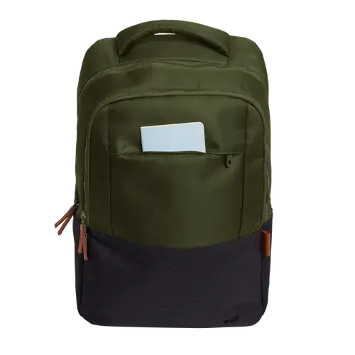 Rucsac laptop Trust Lisboa 16inch, material POM, RPET Polyester, RPET twill polyester, volum 23 L, Verde