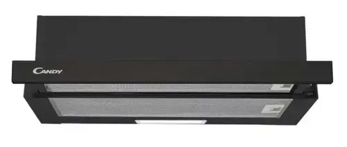 Hota incorporabila telescopica Candy CBT625/2B/1, 332 m3/h, 2 Trepte de viteza, Iluminare LED, 2 filtre, Clasa B, 60 cm (Negru)