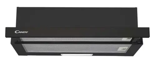 Hota incorporabila telescopica Candy CBT625/2B/1, 332 m3/h, 2 Trepte de viteza, Iluminare LED, 2 filtre, Clasa B, 60 cm (Negru)