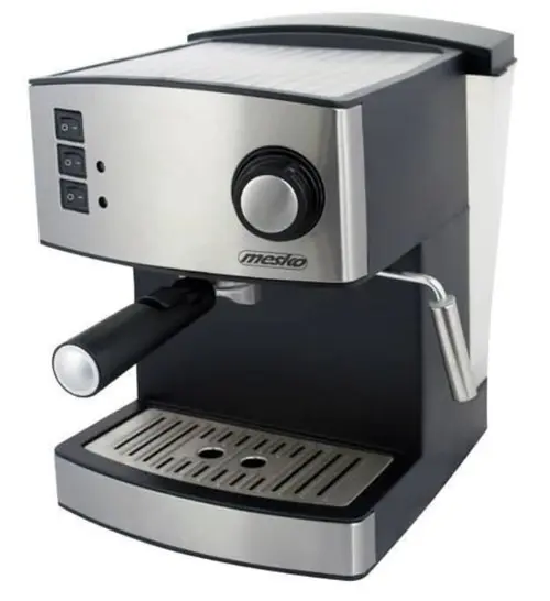 Espressor Mesko MS 4403, 850 W, 1.6 L, 15 Bari (Argintiu/Negru)