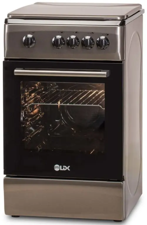 Aragaz LDK 5060 Shiny Grey RMV NG, Gaz, 4 Arzatoare, 46 L, 60 cm (Gri)