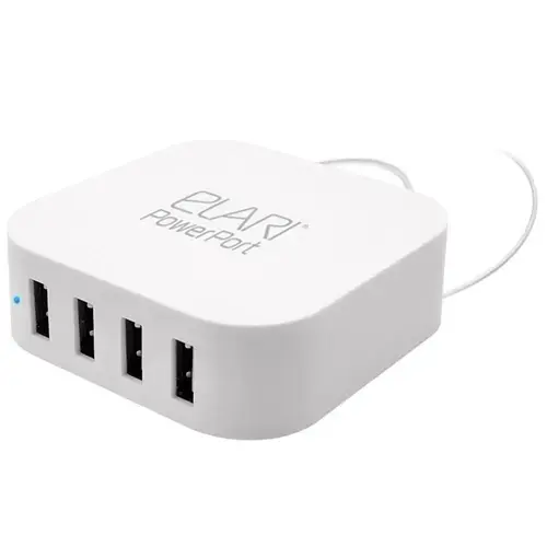 Incarcator Retea Elari PowerPort Mini, 4 x USB, 2.1A (Alb)