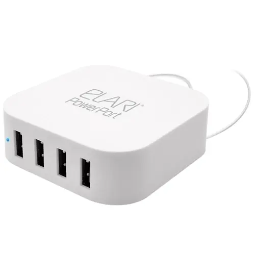Incarcator Retea Elari PowerPort Mini, 4 x USB, 2.1A (Alb)