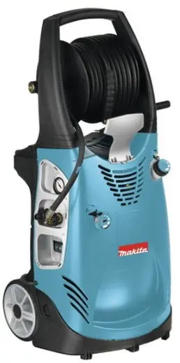 Aparat de spalat cu presiune Makita HW131, 2300 W, 130 bar, 500 l/h debit apa, 60°C temperatura maxima, 15 m lungime furtun