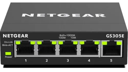 Switch NetGear ProSAFE GS305E, 5 porturi, Gigabit, Smart Managed Plus