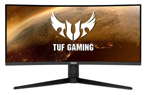 Monitor Gaming VA LED ASUS 34inch VG34VQL1B, WQHD (3440 x 1440), HDMI, DisplayPort, Ecran curbat, 165 Hz, 1 ms (Negru)