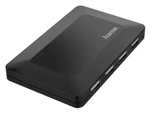 Hub USB Hama 200122, 4 porturi, USB 2.0 (Negru)