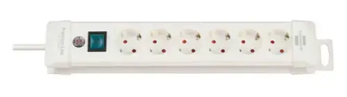 Prelungitor Brennenstuhl 154786 Premium-Line, 6 prize Schuko, 3m, intrerupator (Alb)