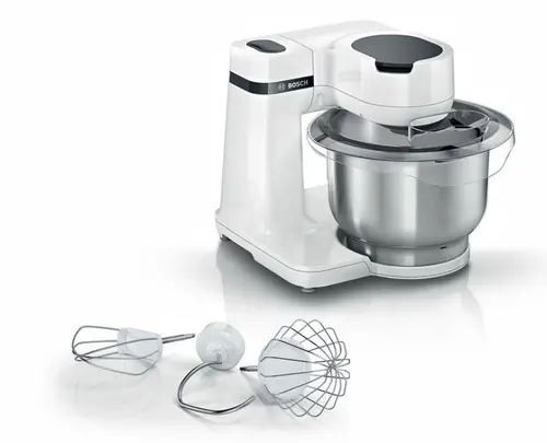Robot de bucatarie Bosch MUMS2EW00, 700 W, Bol 3.8 L, 4 Viteze (Alb/Argintiu)