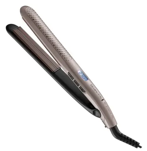 Placa de indreptat parul Remington Wet 2 Straight Pro S7970, Par umed/uscat, Senzor umiditate, 230°C, LCD (Bej)