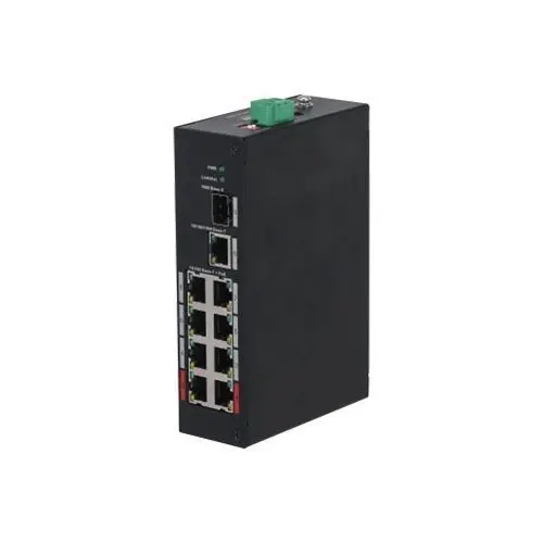 Switch Dahua PFS3110-8ET-96-V2, PoE Industrial 8 porturi, 1x Gigabit, 1x SFP, 96W