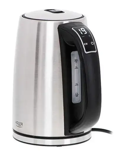 Fierbator de apa Adler AD 1340, 1.7 L, 2200 W (Negru/Argintiu)