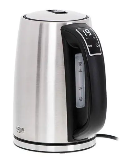 Fierbator de apa Adler AD 1340, 1.7 L, 2200 W (Negru/Argintiu)