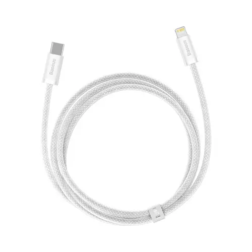 Cablu de date Baseus CALD000002,  Incarcare rapida,  Lightning - USB-C, 20 W, 1m, Alb