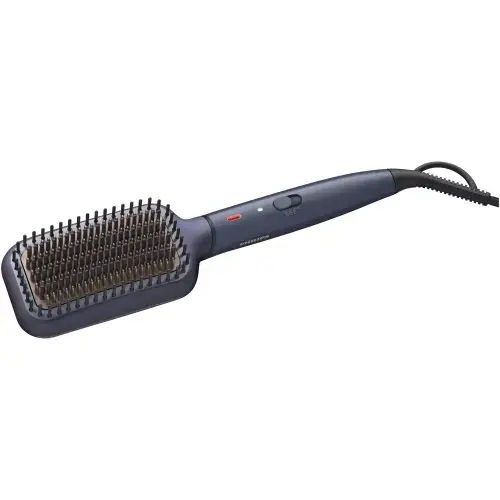 Perie de indreptat parul Philips BHH885/00, ingrijire cu ioni, tehnologie ThermoProtect, 3 setari temperatura, infuzie cu ulei de argan (Mov)