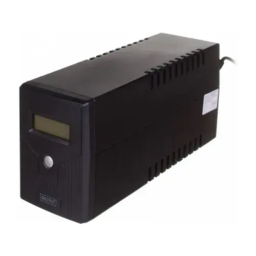 UPS Digitus, Line/ Ineractive LCD 800VA/480W 1x12V/9Ah AVR 2xSchuko USB RJ11, Negru