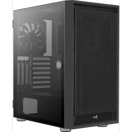 Carcasa computer, Aerocool, Sticla temperata, Negru