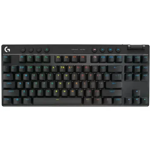 Tastatura Gaming Wireless Logitech G PRO X TKL Lightspeed, Bluetooth, RGB LIGHTSYNC, Layout INT (Negru)