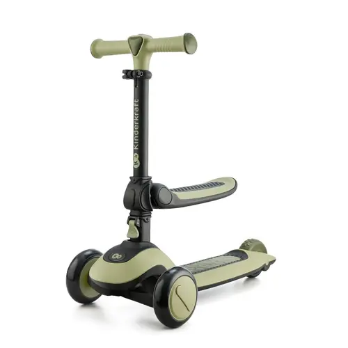 Trotineta copii 2-in-1 cu sezut KinderKraft Halley, Verde