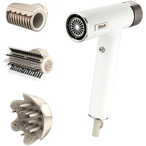 Uscator de par Shark Speedstyle HD334EU, 220-240v, 1700w, 3 trepte de temperatura, difuzor (Alb)