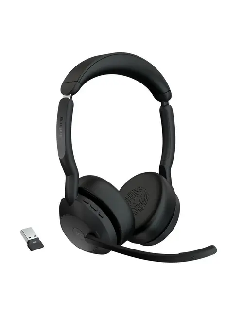 Casti Stereo Jabra Evolve2 55, ANC, Microfon, USB, Bluetooth (Negru)