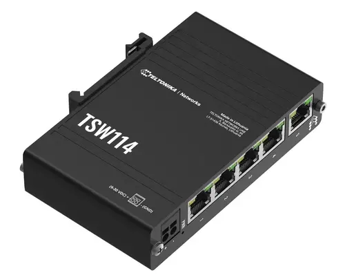 Switch Teltonika TSW114 DIN Rail, 5 porturi Gigabit