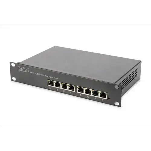 Switch Digitus DN-80114, 8 porturi Gigabit