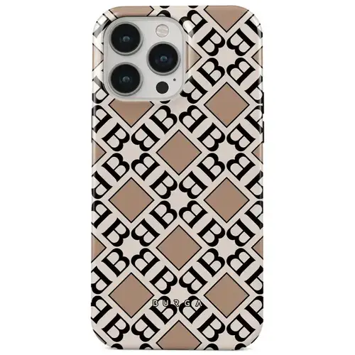 Husa Burga Dual Layer Monogram compatibila cu iPhone 14 Pro Max