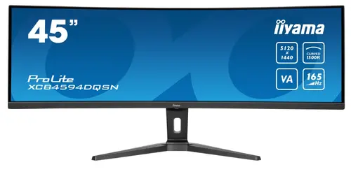 Monitor VA LED Iiyama 44.5inch XCB4594DQSN-B1, DQHD (5120 x 1440), HDMI, DisplayPort, Ecran curbat, Boxe, 165 Hz, 0.8 ms (Negru)
