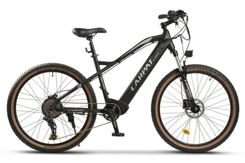 Bicicleta Electrica MTB Hidraulica  Carpat C275H7E, roti 27.5inch, autonomie pana la 60 Km, motor 250W, viteza maxima 25 km/h (Negru/Gri)
