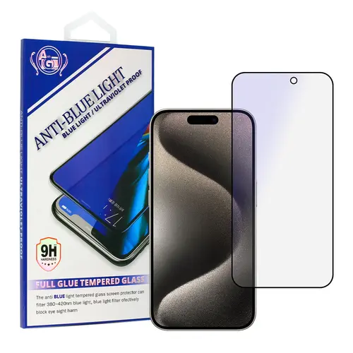 Folie de protectie Ecran Anti Blue OEM pentru Apple iPhone 11, Sticla Securizata, Full Glue